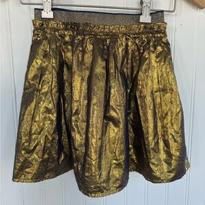 Mini Boden Gold Metallic Mini Skirt 7-8Y